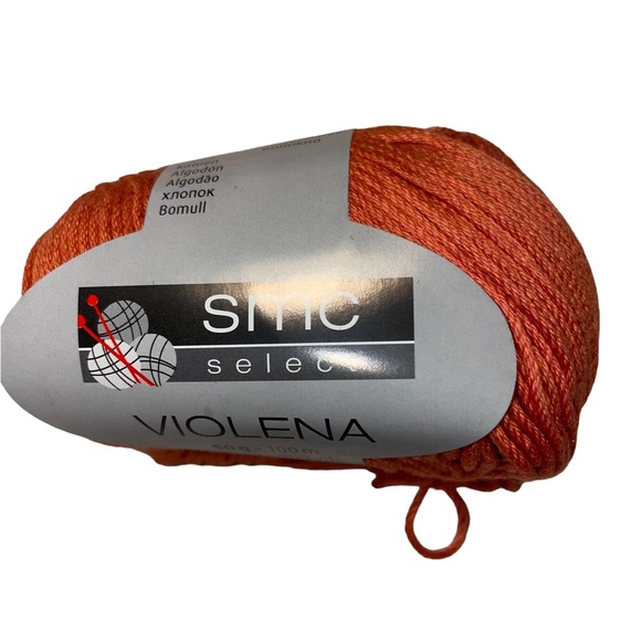 Schachenmayr SMC Select DK Cotton Modal Violena Yarn 1623 Orange Cable Knit - Picture 1 of 9